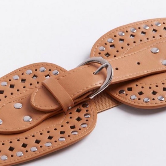 ๐ Studded Waist Belt Light Brown 1 1X 14 16 NWT Torrid New! - Picture 2 of 4